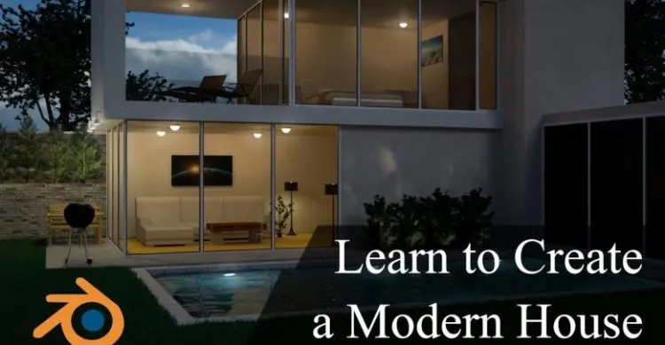 Create & Design a Modern 3D House in Blender